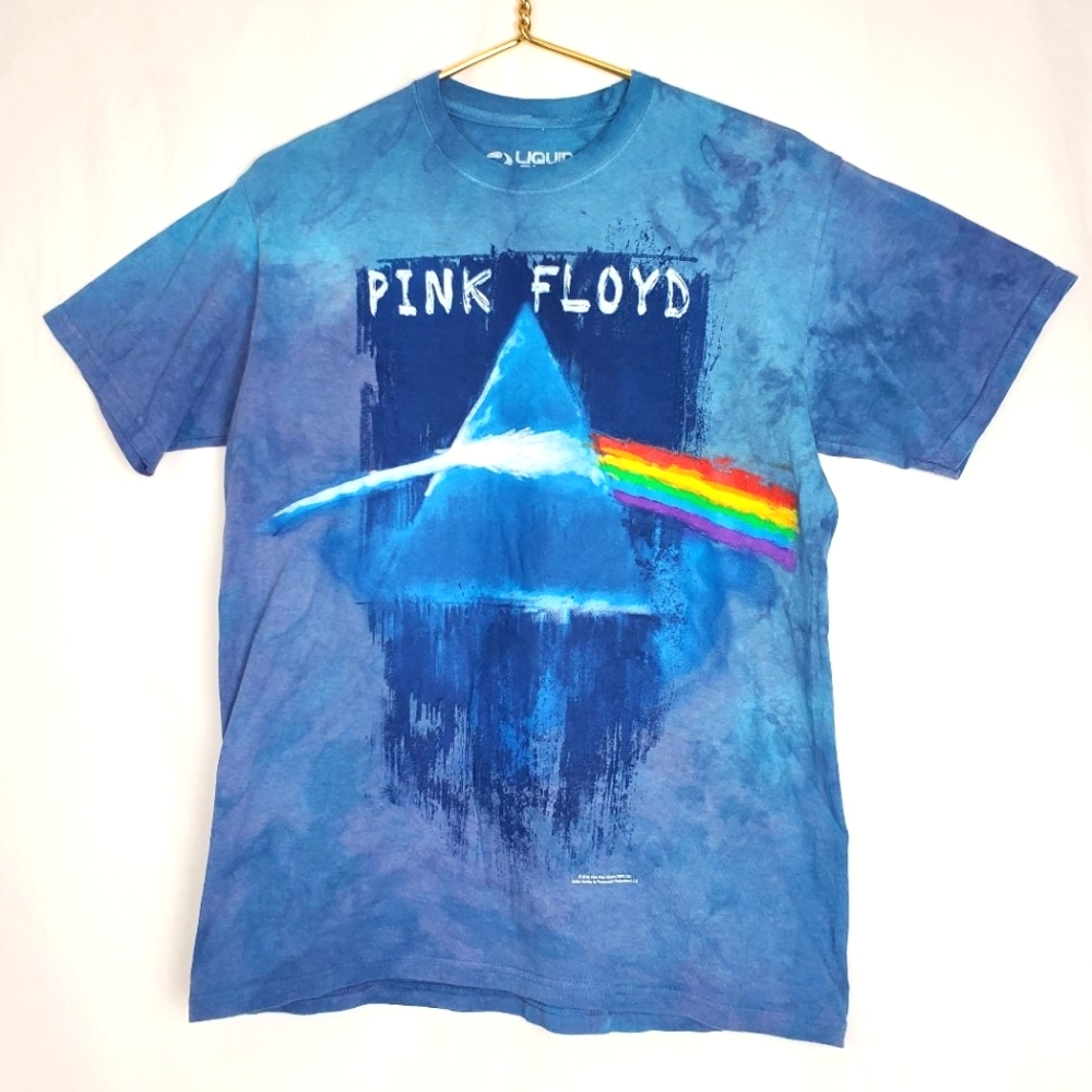 Liquid Blue - Pink Floyd Tie-dye Dark Side of the Moon Band T-Shirt